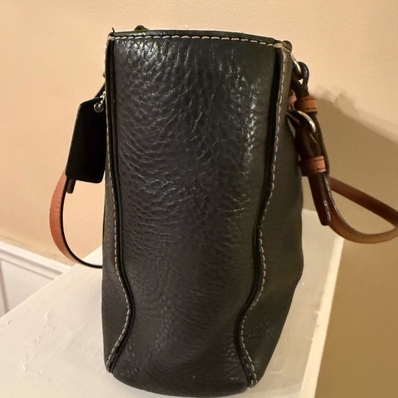COACH CHELSEA Vintage (F10892) Pebbled Leather Tote Bag Black EUC - Picture 6 of 16